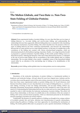 State Folding of Globular Proteins