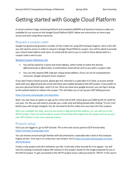 Getting Started with Google Cloud Platform