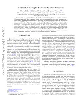 Readout Rebalancing for Near Term Quantum Computers