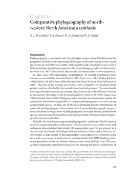 Chapter 15 Comparative Phylogeography of North- Western North America: a Synthesis
