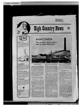 High Country News Vol. 12.22, Nov. 14, 1980