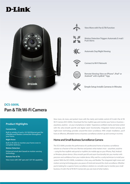 Pan & Tilt Wi-Fi Camera