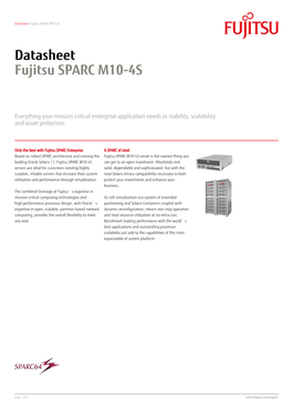 Datasheet Fujitsu SPARC M10-4S