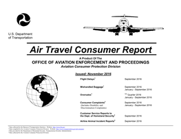 Air Travel Consumer Report