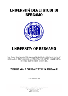 Universitá Degli Studi Di Bergamo University Of