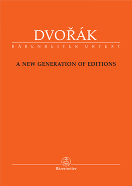 DVOŘÁK's CHAMBER and PIANO MUSIC in Preparation in High-Standard Reprints