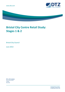 Bristol City Centre Retail Study: Stages 1 & 2