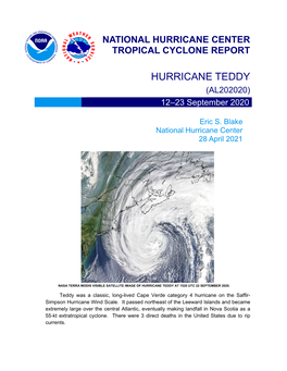 HURRICANE TEDDY (AL202020) 12–23 September 2020