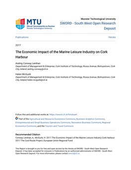 The Economic Impact of the Marine Leisure Industry on Cork Harbour