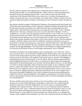 Galatians 3:6-20 Paul Has Made His Argument That Righteousness Is Imputed by God to Gentiles As Well As to Jewish People And