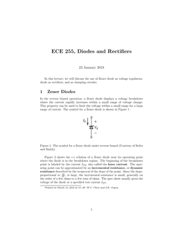 ECE 255, Diodes and Rectifiers