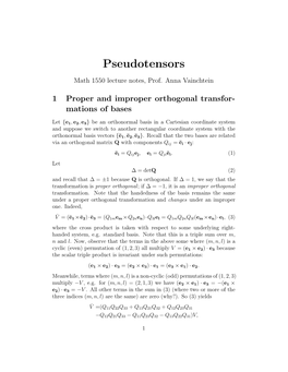 Pseudotensors