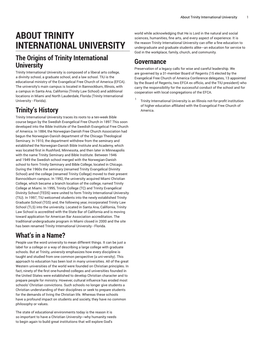 About Trinity International University 1