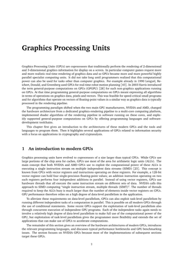 Graphics Processing Units