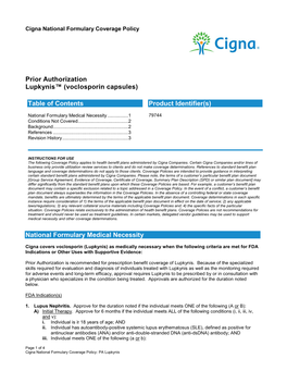 Prior Authorization Lupkynis™ (Voclosporin Capsules)