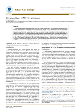 The Many Roles of MITF in Melanoma