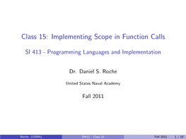 Class 15: Implementing Scope in Function Calls