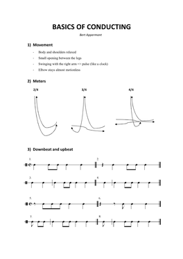 BASICS of CONDUCTING Bert Appermont