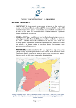 Weekly Conflict Summary | 3 – 9 June 2019