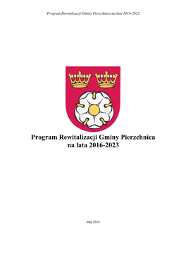 Program Rewitalizacji Gminy Pierzchnica Na Lata 2016-2023