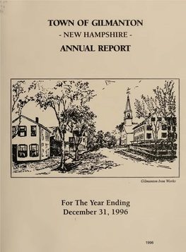 Town of Gilmanton - New Hampshire - Annual Report