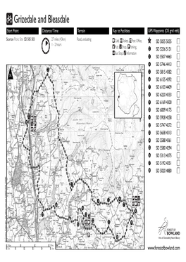 Grizedale and Bleasdale Start Point Distance/Time Terrain Key to Facilities GPS Waypoints (OS Grid Refs)