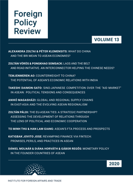 Foreign Policy Review VOLUME 13