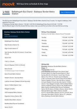 903 Bus Time Schedule & Line Route