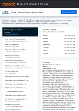 62 Bus Time Schedule & Line Route