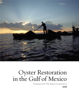 Oyster Restoration in the Gulf of Mexico Proposals from the Nature Conservancy 2018 COVER PHOTO © RICHARD BICKEL / the NATURE CONSERVANCY