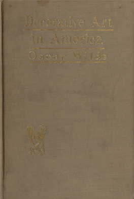 Decorative Art in America Oscar Wilde Decorative Art in America