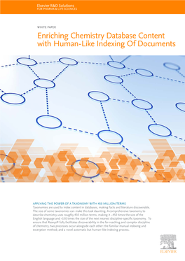 Enriching Chemistry Database Content with Human-Like Indexing of Documents