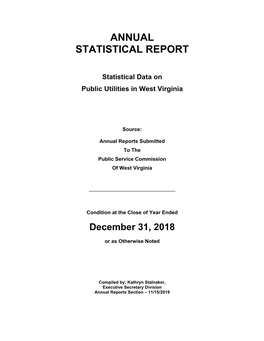 Annual Statistical Report