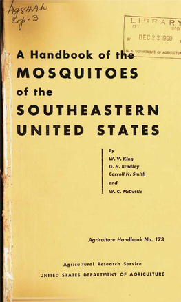 MOSQUITOES of the SOUTHEASTERN UNITED STATES