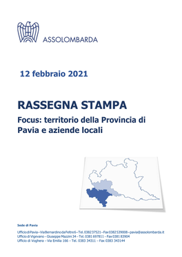 Rassegna Stampa Del 12 Febbraio 2021