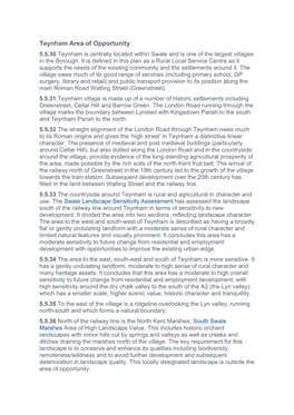 Teynham Area of Opportunity 5.5.30 Teynham Is Centrally Located Within Swale and Is One of the Largest Villages in the Borough