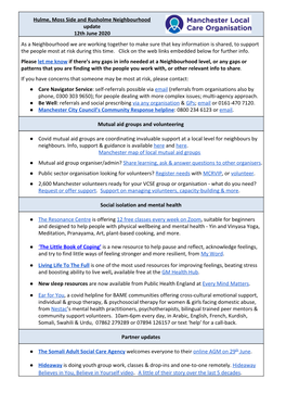 Hulme, Moss Side & Rusholme Neighbourhood Update 12