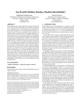 Are Profile Hidden Markov Models Identifiable?