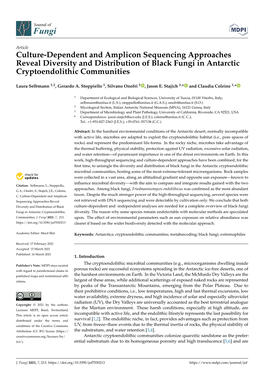 Culture-Dependent and Amplicon Sequencing Approaches Reveal Diversity and Distribution of Black Fungi in Antarctic Cryptoendolithic Communities