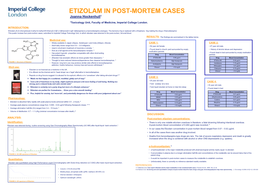 ETIZOLAM in POST-MORTEM CASES Joanna Hockenhull1