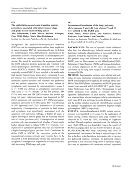 O-1 the Epithelial-To-Mesenchymal Transition Protein Periostin Is