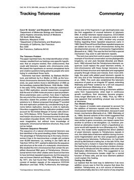 Commentary Tracking Telomerase