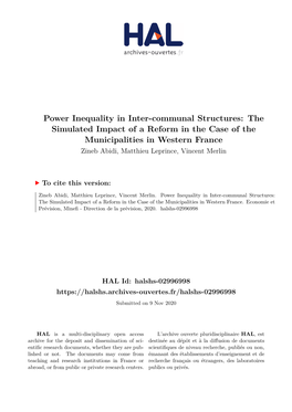 Power Inequality in Inter-Communal Structures