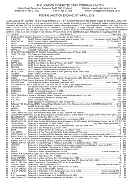 THE LONDON CIGARETTE CARD COMPANY LIMITED Sutton Road, Somerton, Somerset TA11 6QP, England