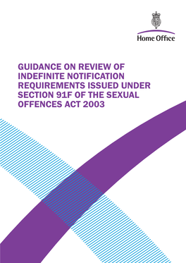 Guidance on Review of Indefinite Notification Requirements