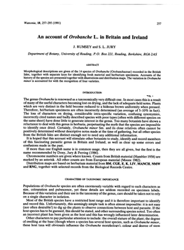 An Account of Orobanche L. in Britain and Ireland