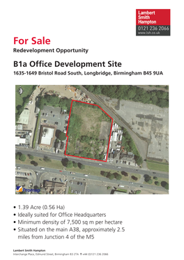 For Sale,1635-1649 Bristol Road South, Longbridge, Birmingham