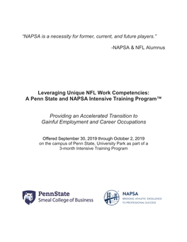 A Penn State and NAPSA Intensive Training Program™