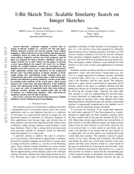 B-Bit Sketch Trie: Scalable Similarity Search on Integer Sketches