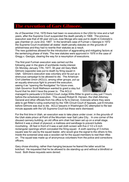 The Execution of Gary Gilmore